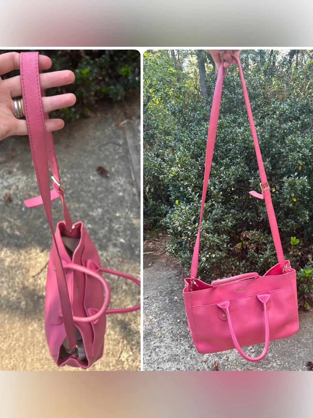 Furla Leather Crossbody Tote Bag